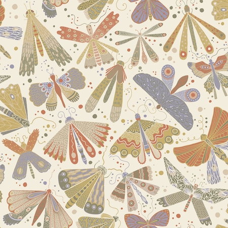 Manhattan Comfort Gennevilliers Flyga Moss Butterfly Bonanza 33 ft L X 209 in W Wallpaper BR4111-63024